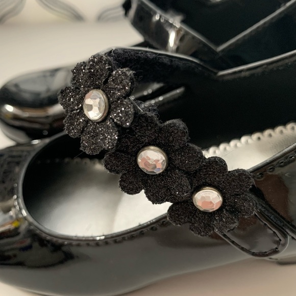 Rachel Girl dress wedge Shoes Size 12 Black - Picture 2 of 11